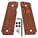 Cool Hand 1911 Full Size Slim Grips, Free Screws included, Orange/Black G10, 3/16 Thin, Big Scoop, Ambi Safety Cut, Sunburst Texture, Brand, H1S-J6B-34