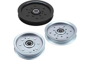 laffoonparts Sef of 3 AM135526 Flat Idler Pulley, Replacement for John Deere Zero Turn Lawn Mower Z425 Z435 Z445 with 48" 54"