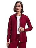 floralhue Scrub Jackets for Women, Zip Front