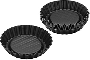 Zenker Non-Stick Carbon Steel Mini Tart Pans, 4-Inch Diameter, Set of 6