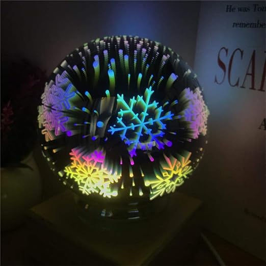 Rsiec Veilleuse 3d Boule De Verre Ciel étoilé étoile Table