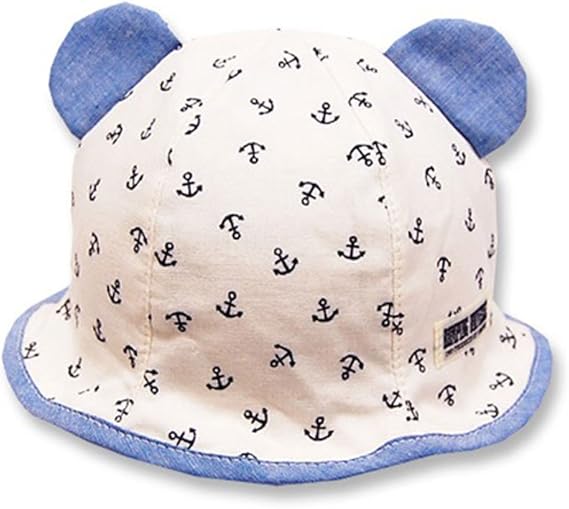 Amazon Co Jp ランピングユニバース お耳付き チューリップハット 日本製 ベビー Uvカット アンカー 48cm 72 04 服 ファッション小物