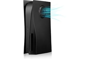 PEPPER JOBS 2022 Vent Heat PS5 Console Cover PS5 Console Skin Case ABS Anti-Scratch Ventilation Heat Dissipation PS5 Cover Replacement Shell for PS5 Console Disc Edition (Vent Heat PS5 Console Cover)