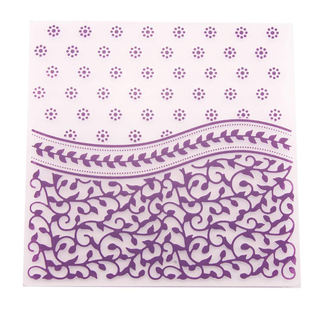 arriettycraft Flowers Floral Swirls Background Plastic Embossing Folder for Scrapbook DIY Album Card Tool Plastic Template Folders