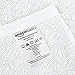 Amazon Basics 6 Piece Oversized Fade resistant Towel set, 100% Cotton towels for bathroom, soft and absorbent, 2 Bath Towels, 2 Hand Towels and 2 Washcloths bathroom towel set, White