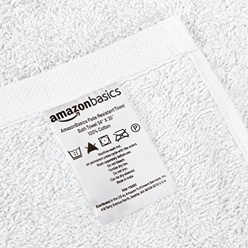 Amazon Basics 6Piece Fade Resistant Bath, Hand and Washcloth Towel Set