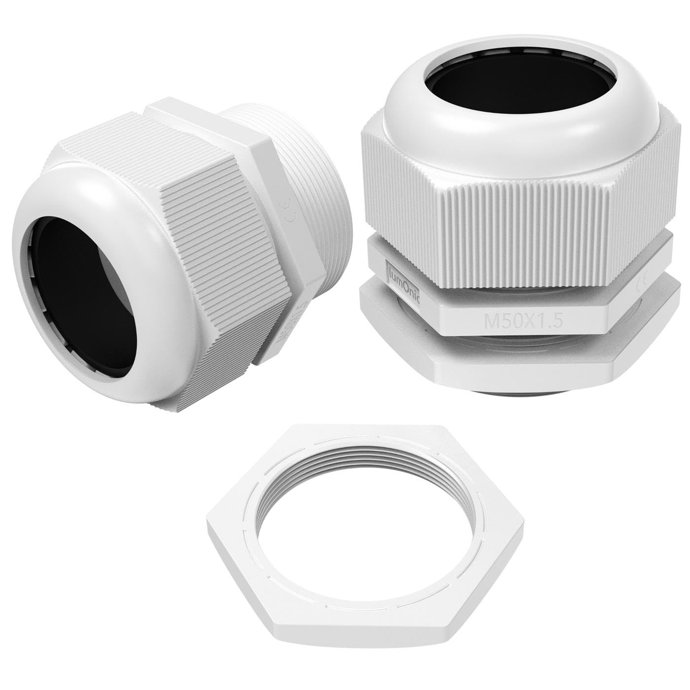 2X Cable Gland M50 Grey IP67 Metric 32-38mm