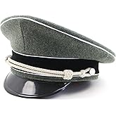 ACTJ.M German WWII WW2 Officer's Visor Cap Wool Made Green