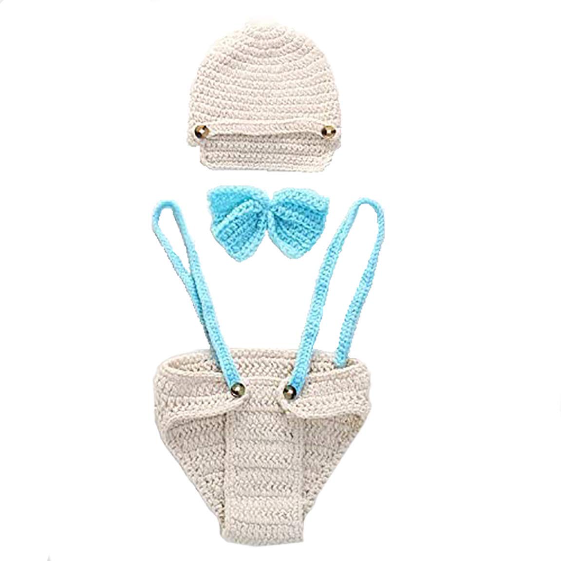 Matissa Newborn Baby Girl Boy Crochet Knit Costume Photo Photography Prop Hats Outfits (1)