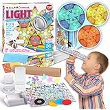 Kaleidoscope Making Kit with Triangular Rainbow Prism, FunKidz Education Science Craft Kit for Kids Primary Grades Class Experiments Kit Birthday Party Favors