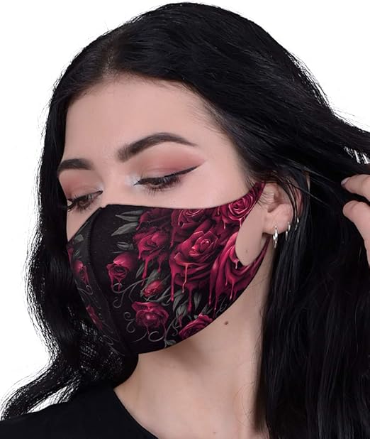 Spiral Blood Rose Face Mask Amazon Co Uk Clothing