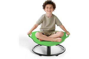 CHEFPREFER Spinning Chair for Autistic Kids - Sensory Spinning Chair Safety Handle & Non-Slip Design, Spin Chairs for Kids Autism can Hold 200 lbs（90kg）, Suitable for Training Body Coordination