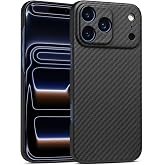 Slim Aramid Fiber Phone Case for Apple iPhone 17 pro, Camera Full Cover Protection (Black, iPhone 17 Pro)