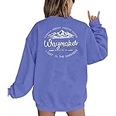 JINTING Christian Jesus Sweatshirt Women Religious Faith Sweatshirts Inspirational Waymaker Pullover Bible Verse Tops