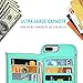 LAMEEKU iPhone 7 Plus Wallet Case, iPhone 8 Plus Leather Wallet Case, RFID Blocking Shockproof Credit Card Holder Case with Zipper Wallet, Protective Cover for Apple iPhone 7 Plus/8 Plus - Mint Green