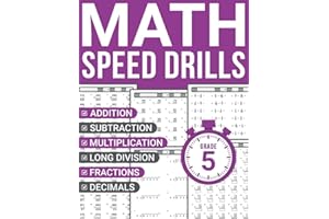 Math Speed Drills 5th Grade: Math Problems for Clever Kids Ages 10-12 Who Love Challenges