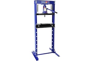 GarveeTech 12 T Hydraulic Press,Benchtop Press with Press Plates,Adjustable Working Table Height,H Frame,Metal Hydraulic Shop Press for Automotive,Store,Home Mechanics,Rear Wheel Bearing Blue