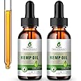 Hemp Oil Organic Premium (2 Pack) - 2,800,000 Maximum Strength - 100% Natural Hemp Drops Tincture - Hemp Oils with Vegan, Non-GMO, Grown and Made in USA