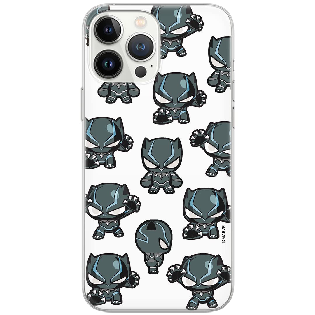 ERT GROUP mobile phone case for iPhone 13 PRO MAX original and officially licensed Marvel pattern Black Panther 016 White optimally adapted to the shape of the mobile phone, case made of TPU