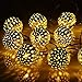 Globe String Lights Plug-in Metal Ball Fairy Lights, Connectable with Tail Plug, Adjustable with Multi Modes, Novelty Decorations for Christmas, Halloween, Party, Wedding, Bedroom (Warm White)