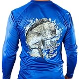 All-American Fishing Performance Dri Fit Shirt - Men's Long Sleeve X-Large Blue