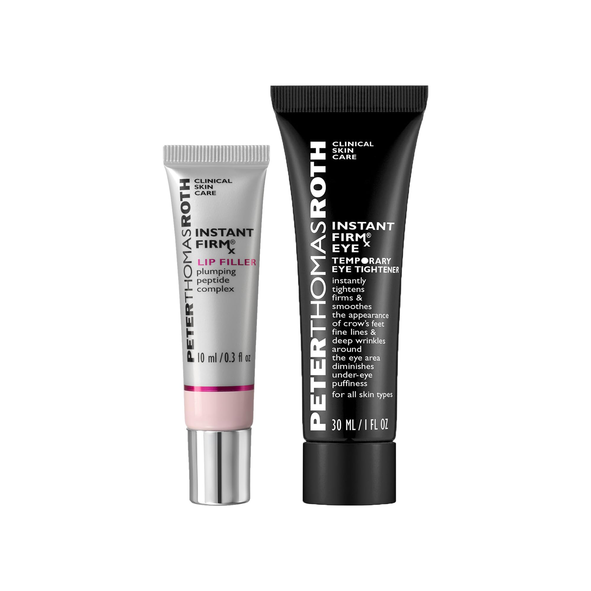 Peter Thomas Roth Instant Firmx Lift & Plump Set - Bestselling Firmx Eye Tightener & Lip Plumper for Instant Lifting , Wrinkle Reduction, Anti-Aging, Firming & Hydrating Treatment