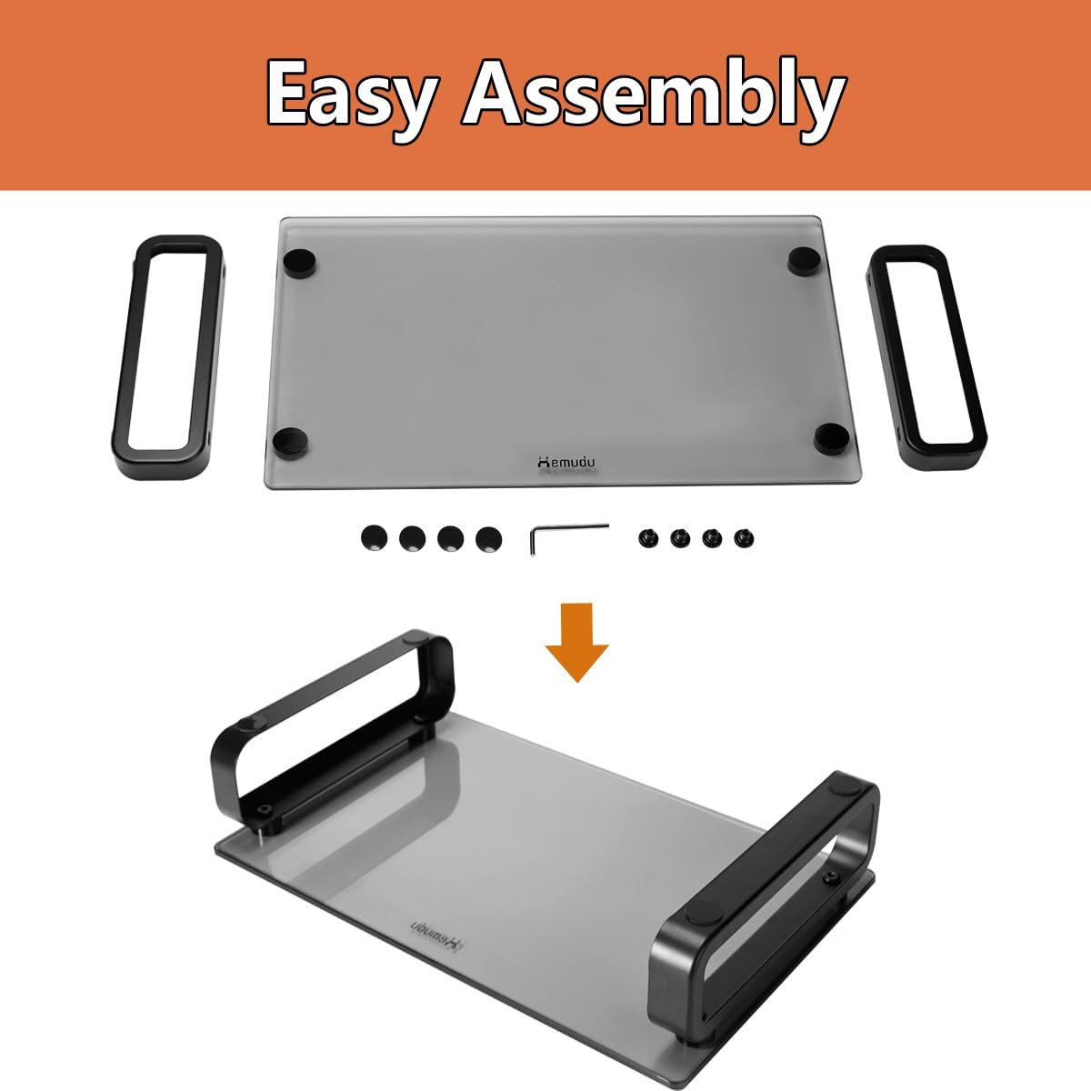 Hemudu Computer Monitor Stand Riser Multi Media Desktop Stand for Flat Screen LCD LED TV Laptop/Notebook/Xbox One - Image 4