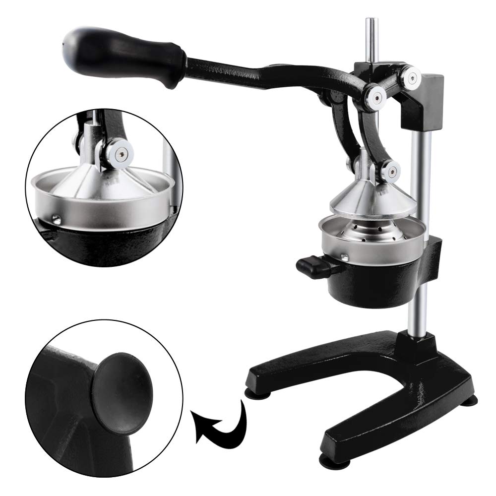 ROVSUN Commercial Grade Citrus Juicer Hand Press Manual Fruit Juicer Juice Squeezer Citrus Orange Lemon Pomegranate (Black)