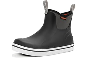 Showave Unisex-Child Ankle Rain Boots Kids Deck Boot Waterproof Lightweight Rubber Mud Booties for Boys Girls