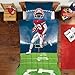 Dream Big Football Player Twin/Full Comforter Set, Navy