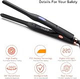 JAETON Mini Hair Straightener Pencil Flat Iron for Short Hair Black view 3