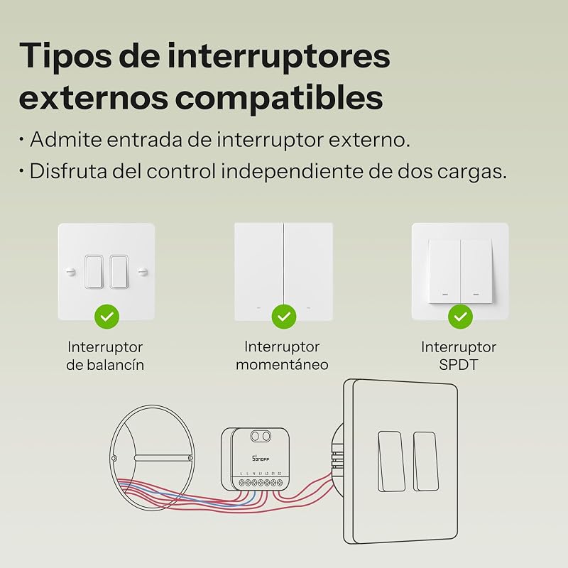 Mini Duo - interruptor inteligente Zigbee de 2 canais, Zigbee 3.0, carga total de 16 A, controlo remoto via hub Zigbee, requer fio neutro, compatível com Alexa/Google (2