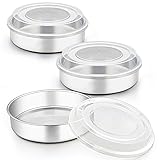 TeamFar 8 Inch Cake Pan, Stainless Steel Round