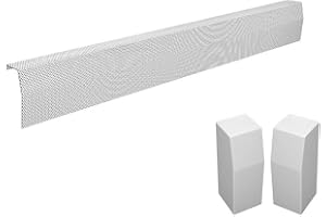 Baseboarders Premium Series 6 ft Galvanized Steel Slip-On Baseboard Heater Cover Replacement + Left and Right Endcaps, White | Easy Installation for Hydronic (Water) Home Heating Systems