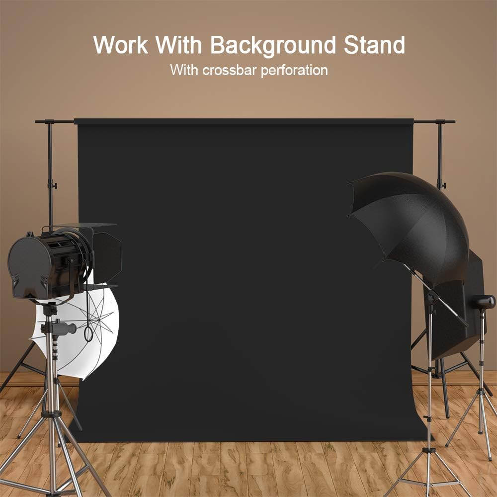 UTEBIT Backdrop Polyester Photo Backdrop Portable Collapsible Photoshoot photography background for Product Photography Studio Video Recording Cool iron (BLACK - Image 4