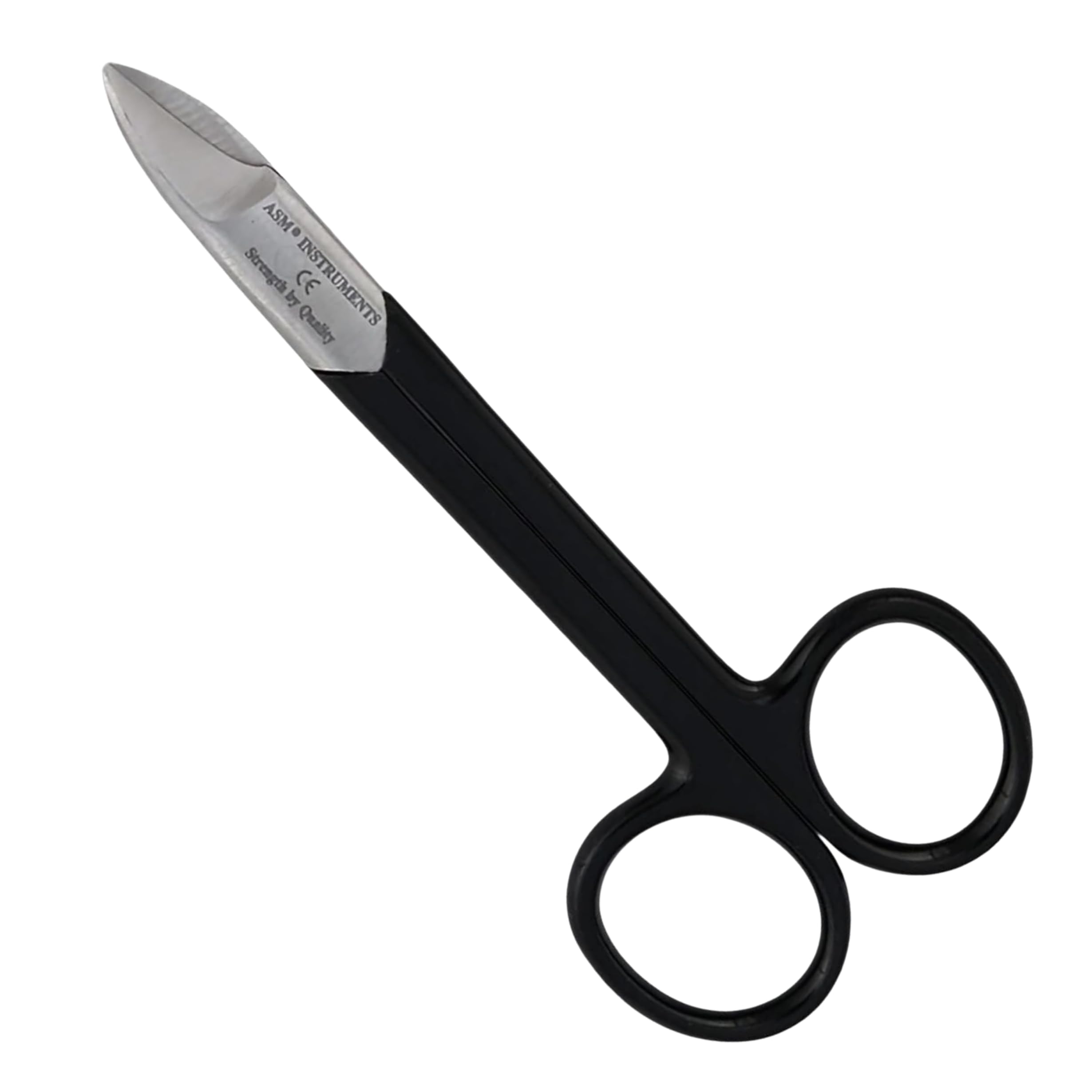 ASM Toe Nail Scissors Ingrown Toenail Treatment - Heavy Duty Stainless Steel Beauty Cuticle Scissor for Fingernails, Nose, Beard & Eyebrow Scissors - Perfect Christmas Gifts for Women & Men (Black)