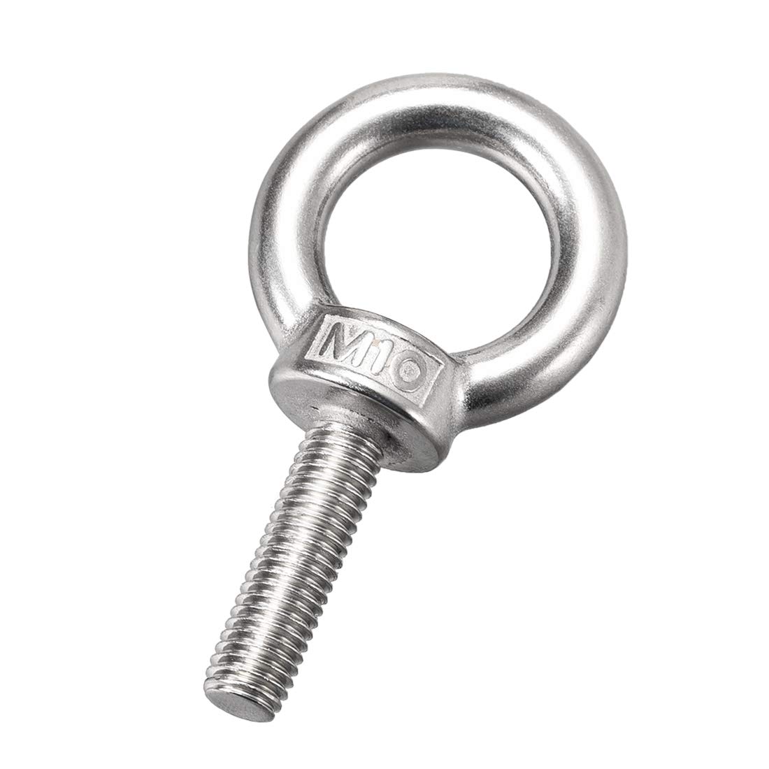 Sourcingmap Lifting Eye Bolt M10 x 35mm Male Thread 304 Stainless Steel for Hanging, Pack of 2