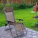 Timber Ridge Zero Gravity Chair Locking Lounge Recliner for Outdoor Beach Patio Camping Support 300lbs, Brown
