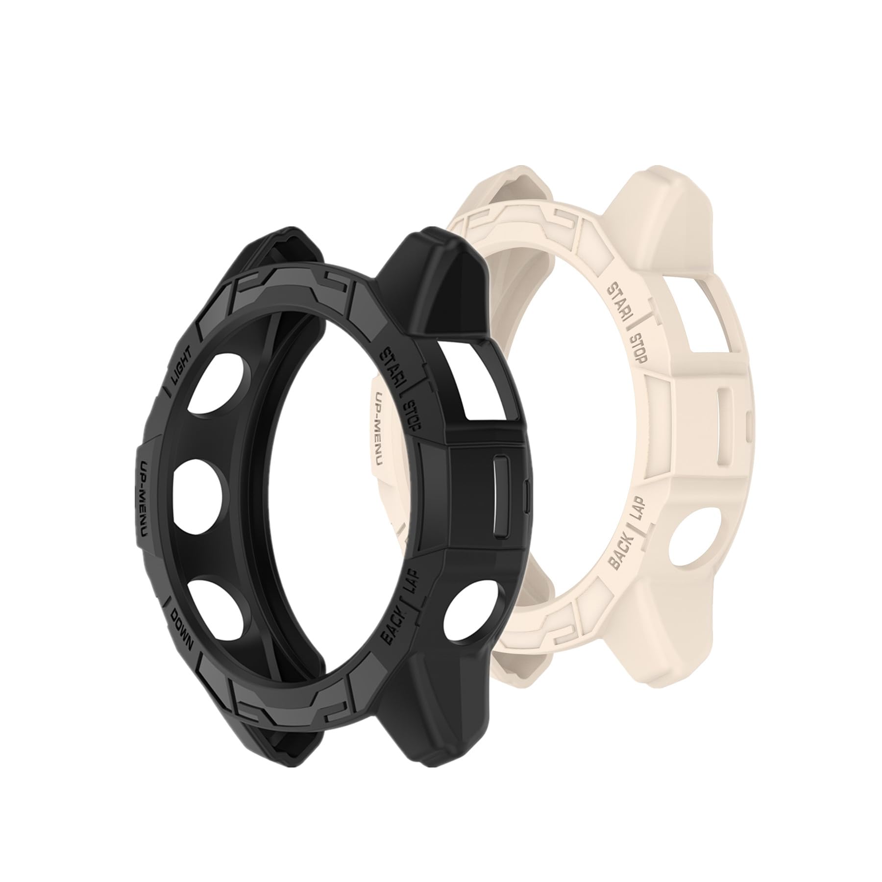 Muovrto Protective Cover for Garmin Fenix 7X/Fenix 7X Pro,Anti Drop TPU Protective Case for Garmin epix Pro (Gen 2)51mm (Black+khaki)