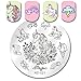 NICOLE DIARY Unicorn Stamping Plate Image Nail Art Rainbow Flower Cloud Stamp Template ND-021