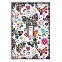 Kalei Butterfly Decorative Single Toggle Light Switch Plate Cover