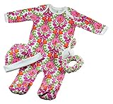 Vera Bradley Baby Girl's 3 Pc Layette Set, Lilli Bell 3-6 Mo