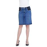 Savi Parker Denim Maternity Pencil Skirt with Pockets – Maternity Jean Skirt