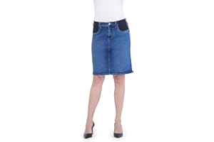 Savi Parker Denim Maternity Pencil Skirt with Pockets – Maternity Jean Skirt