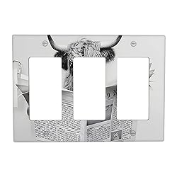 Funny Highland Cow in Bathtub 3 Gang Rocker Light