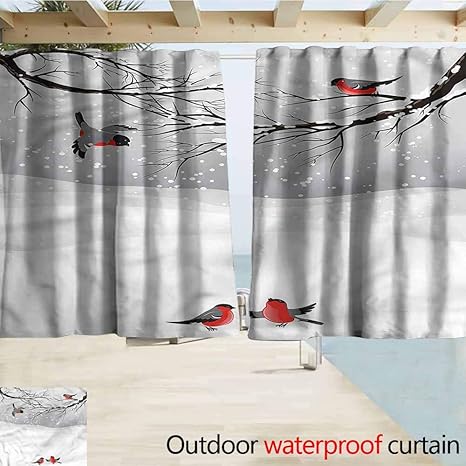 Amazon Com Marymunger Outdoor Patio Curtains Winter Wintertime