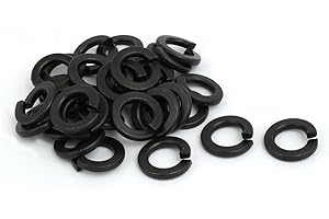 uxcell 30pcs 1/2 Inch Inner Dia Carbon Steel Split Lock Spring Washer Gasket Black
