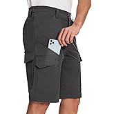 Moosehill Mens-Hiking-Shorts Cargo Lightweight Water Resistant Quick Dry Big & Tall with 8 Pockets for Tactical Work