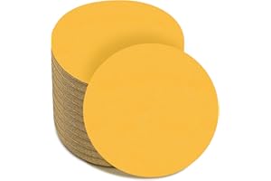 6 Inch - No Hole Hook and Loop Sanding Discs 600 Grit, Random Orbital Sandpaper for Automotive and Woodworking - 100 Pack