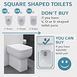 MASS DYNAMIC Square Toilet Seat 40 x 36 cm Soft Close Quick Release Top Fixing view 6